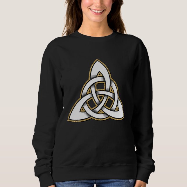 Pagen Triquetra Symbol Celtic Trinity Knot T Shirt (Framsida)