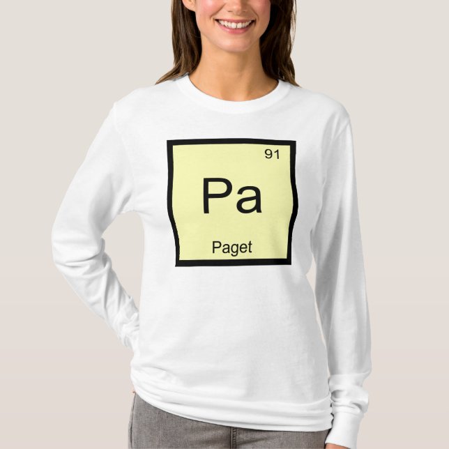 Paget Namn Kemi Element Periodiska Systemet Tröja (Framsida)