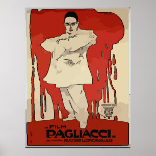 Pagliacci, Vintage Opera Poster