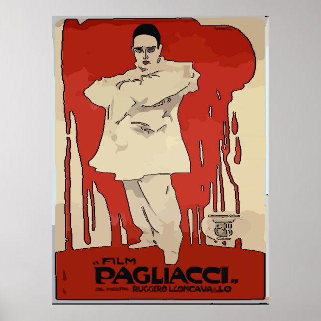 Pagliacci, Vintage Opera Poster (Framsidan)