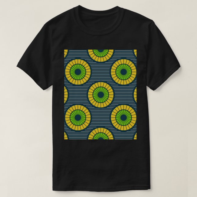 Pagne etique Motif Vax africain graque T Shirt (Design framsida)