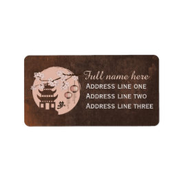 Pagoda blommar rosa "Dream" Adressetikett