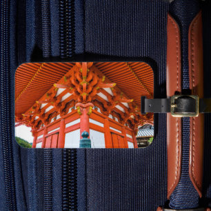 Pagoda grund uppåtgående perspektiv, Miyajima Bagagebricka