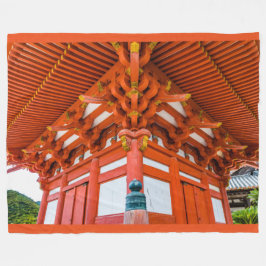 Pagoda grund uppåtgående perspektiv, Miyajima Fleecefilt