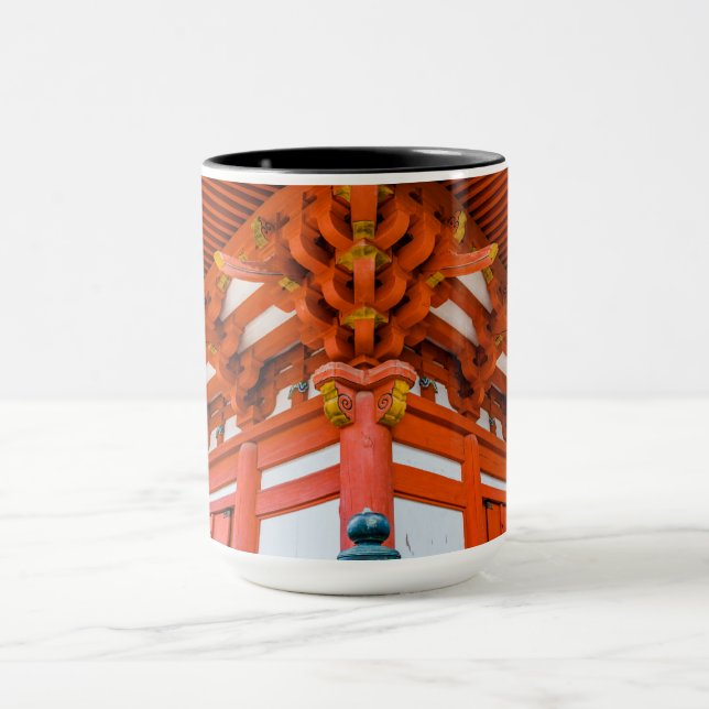 Pagoda grund uppåtgående perspektiv, Miyajima Mugg (Center)