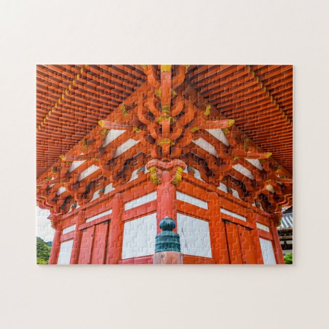 Pagoda grund uppåtgående perspektiv, Miyajima Pussel (Horisontell)