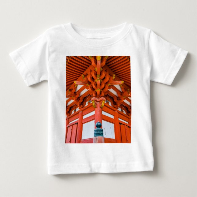 Pagoda grund uppåtgående perspektiv, Miyajima T Shirt (Framsida)