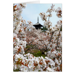 Pagoda i Sakura Garden Hälsningskort