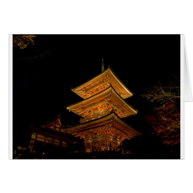 Pagoda Japan Kyoto Hälsningskort (Framsidan Horizontal)