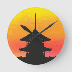 Pagoda Japan Kyoto Rund Klocka