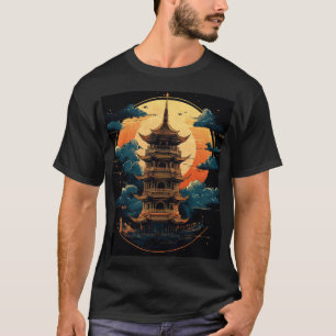Pagoda Logotyp Symbol2 Digital Art T Shirt