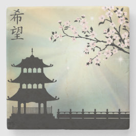 Pagoda ray of light "Hope" Underlägg Sten