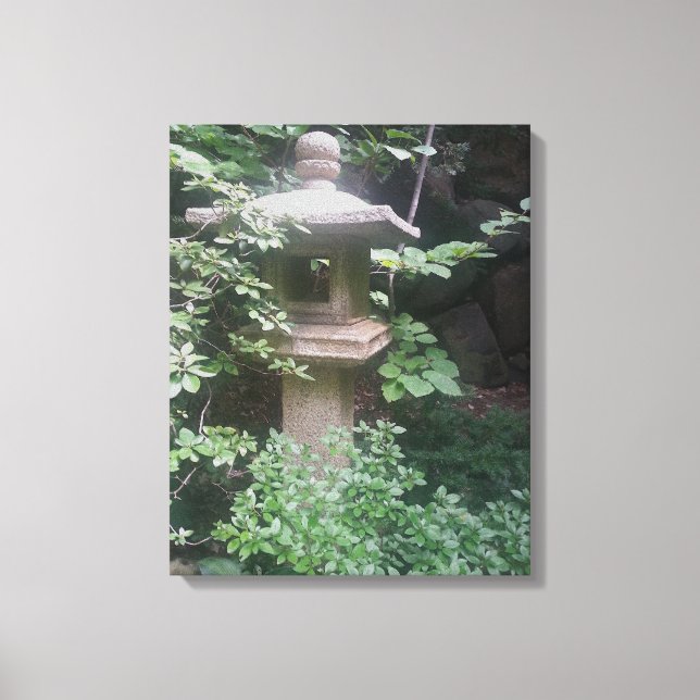 Pagoda Stone Statue Canvas japanska trädgårdar (Framsida)