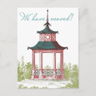 Pagodaadressändringkort Meddelande Vykort