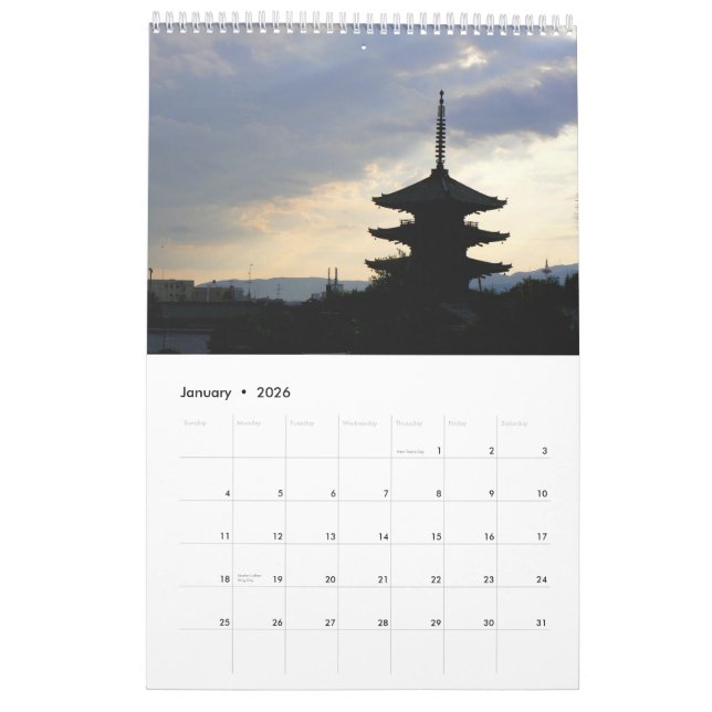 Pagodakalender Kalender (Jan 2026)