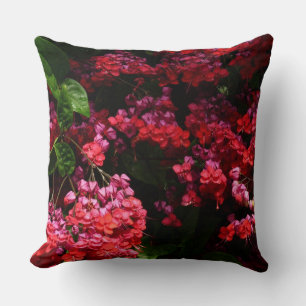 Pagodblommor Färgglada Röda och Rosa Kudde