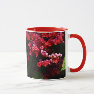 Pagodblommor Färgglada Röda och Rosa Mugg