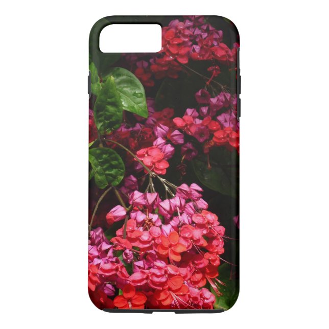Pagodblommor Färgrika Röda och Rosa Case-Mate iPhone Skal (Baksida)