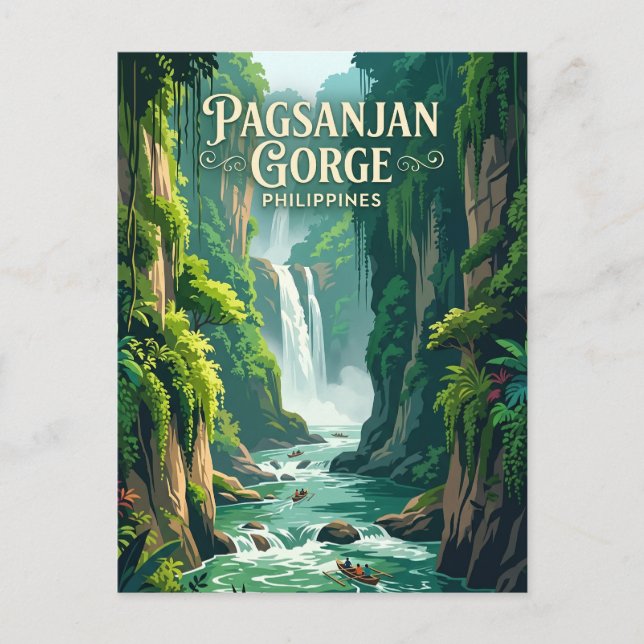Pagsanjan Gorge nationalpark Filippinerna Vykort (Framsida)