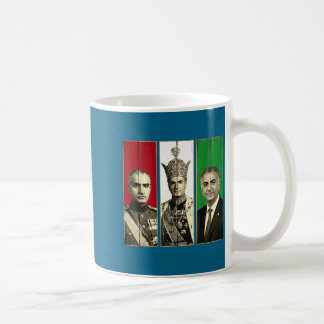 Pahlavi-dynastin tre generationer Reza Shah Kaffemugg
