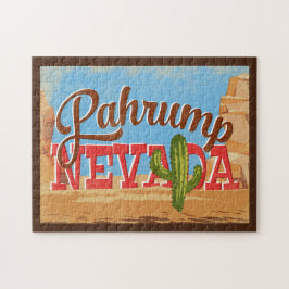 Pahrump Nevada Tecknad Desert Vintage resor Pussel