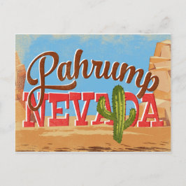 Pahrump Nevada Tecknad Desert Vintage resor Vykort