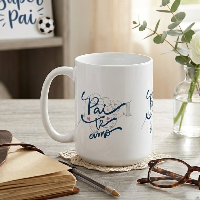 Pai Te Amo Portugisisk Pappa Kaffe kopp för Fars d (Skapare uppladdad)