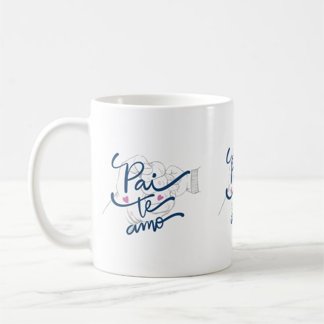 Pai Te Amo Portugisiska Pappa-kaffe Kopp för Far (Vänster)