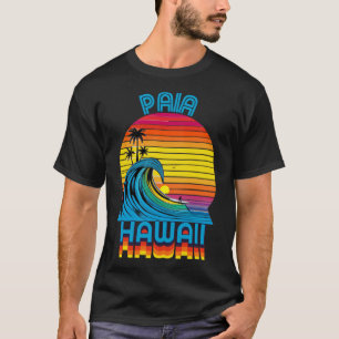Paia Maui Retro Throwback Surfa & Beach Souvenir T Shirt