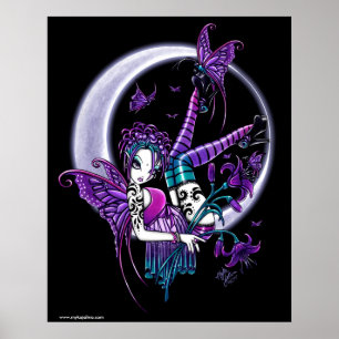 Paige Butterfly Måne Rainbow Fairy Poster