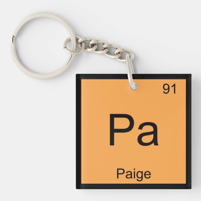 Paige Namn kemi Inslag Periodic Bord (Framsidan)