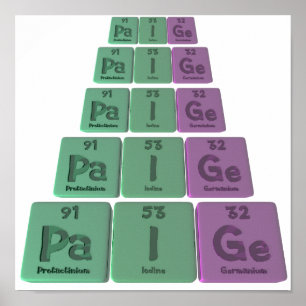 Paige som Protactinium Iodine Germanium Poster
