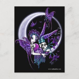Paige Tattoo Måne Flower Fairy Postcard Vykort