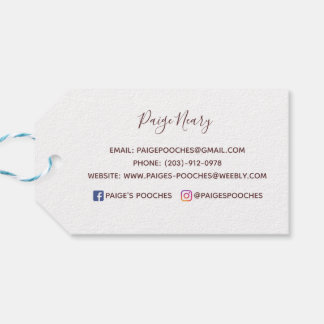 Paige's Pooches Gift Märkre Presentetikett