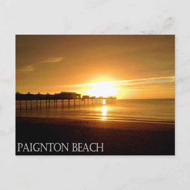 Paignton Beach vykort (Framsida)