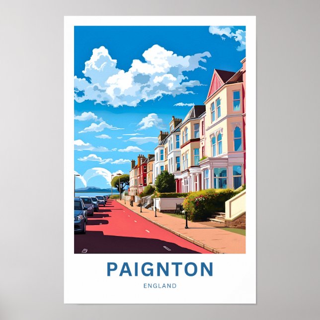 Paignton England Travel Print Poster (Framsidan)