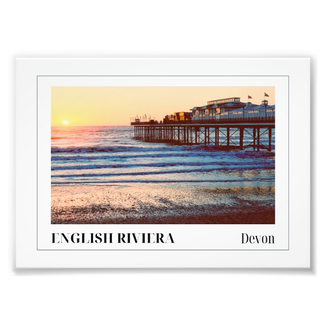 Paignton Pier, English Riviera, Devon Fototryck (Framsidan)