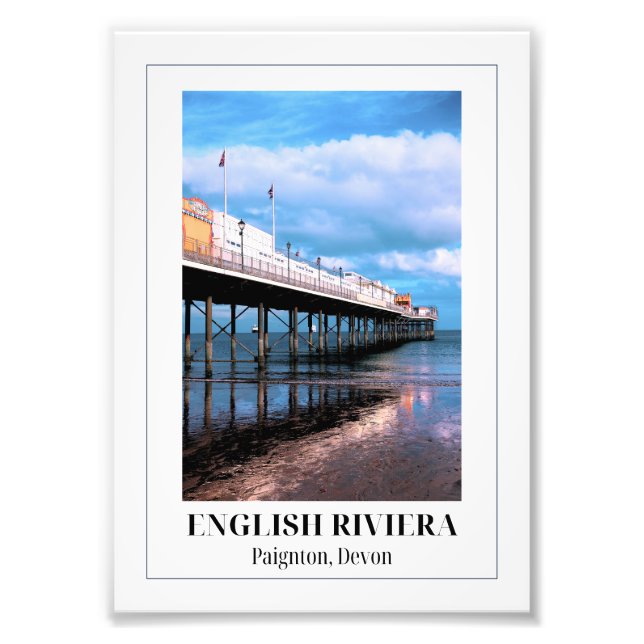 Paignton Pier, English Riviera, Devon Fototryck (Framsidan)