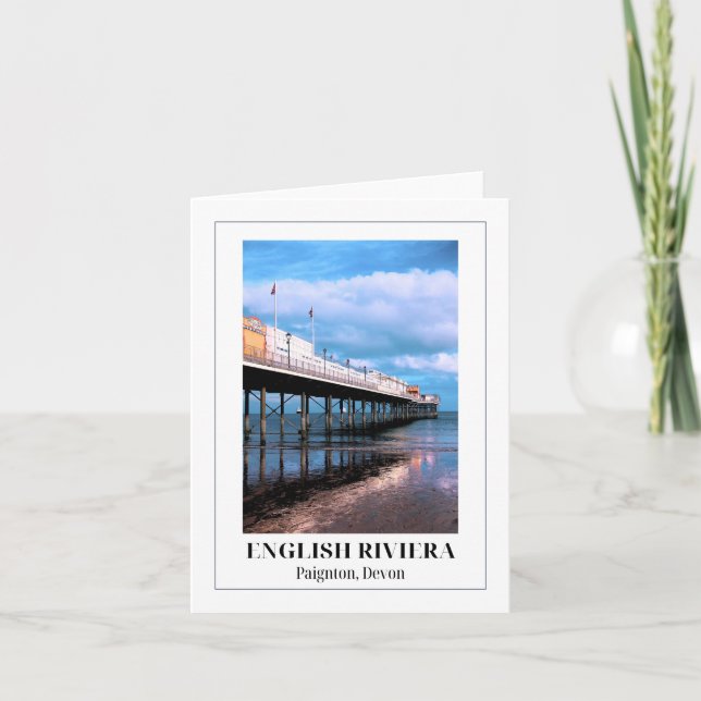 Paignton Pier, English Riviera, Devon Kort (Framsida)