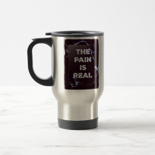 PAIN ÄR DEN VERKLIGA travel mug Resemugg (Vänster)