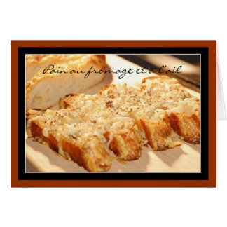 Pain au fromage et à l'ail hälsningskort