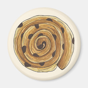 Pain Aux Raisins Fransk Patisserie Bakery Food Magnet