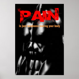Pain Bodybuilding Fitness inspirational Poster