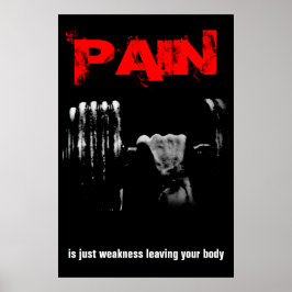 Pain Bodybuilding Fitness inspirational Poster