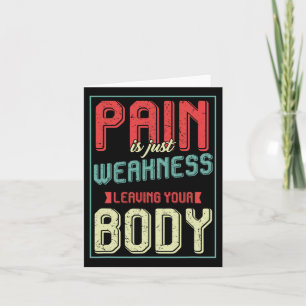 Pain för motivationspest för att bygga upp boodybu kort