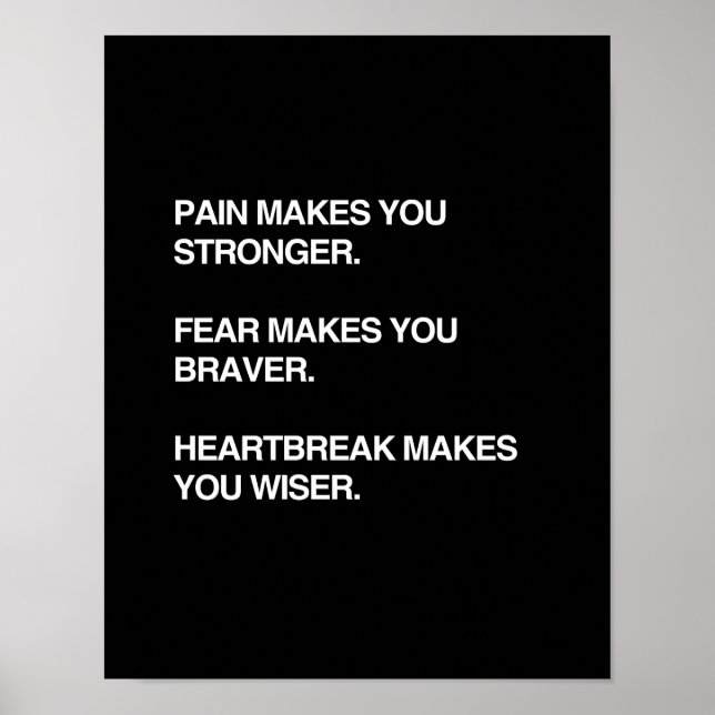 PAIN GER DIG STARKARE POSTER (Framsidan)