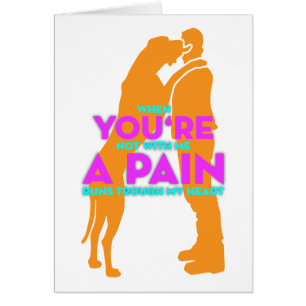 Pain Great dane Hälsningskort