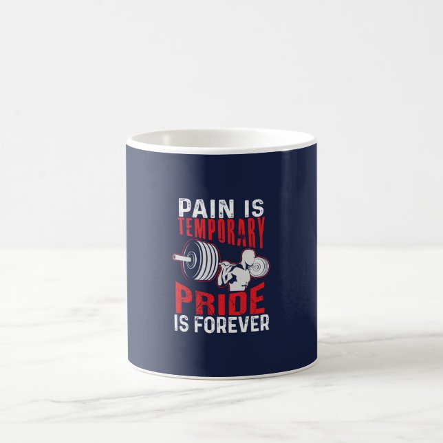 pain is temporary pride is forever gym motivationa kaffemugg (Center)
