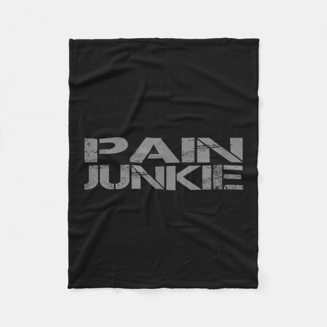 Pain Junkie Bjj, Wrestling, Judo, Boxing, Mma Moti Fleecefilt (Framsidan)