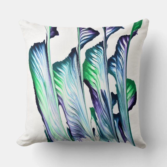 Pain Remover 1 Purple Green Abstract Accent Pillow Kudde (Framsida)